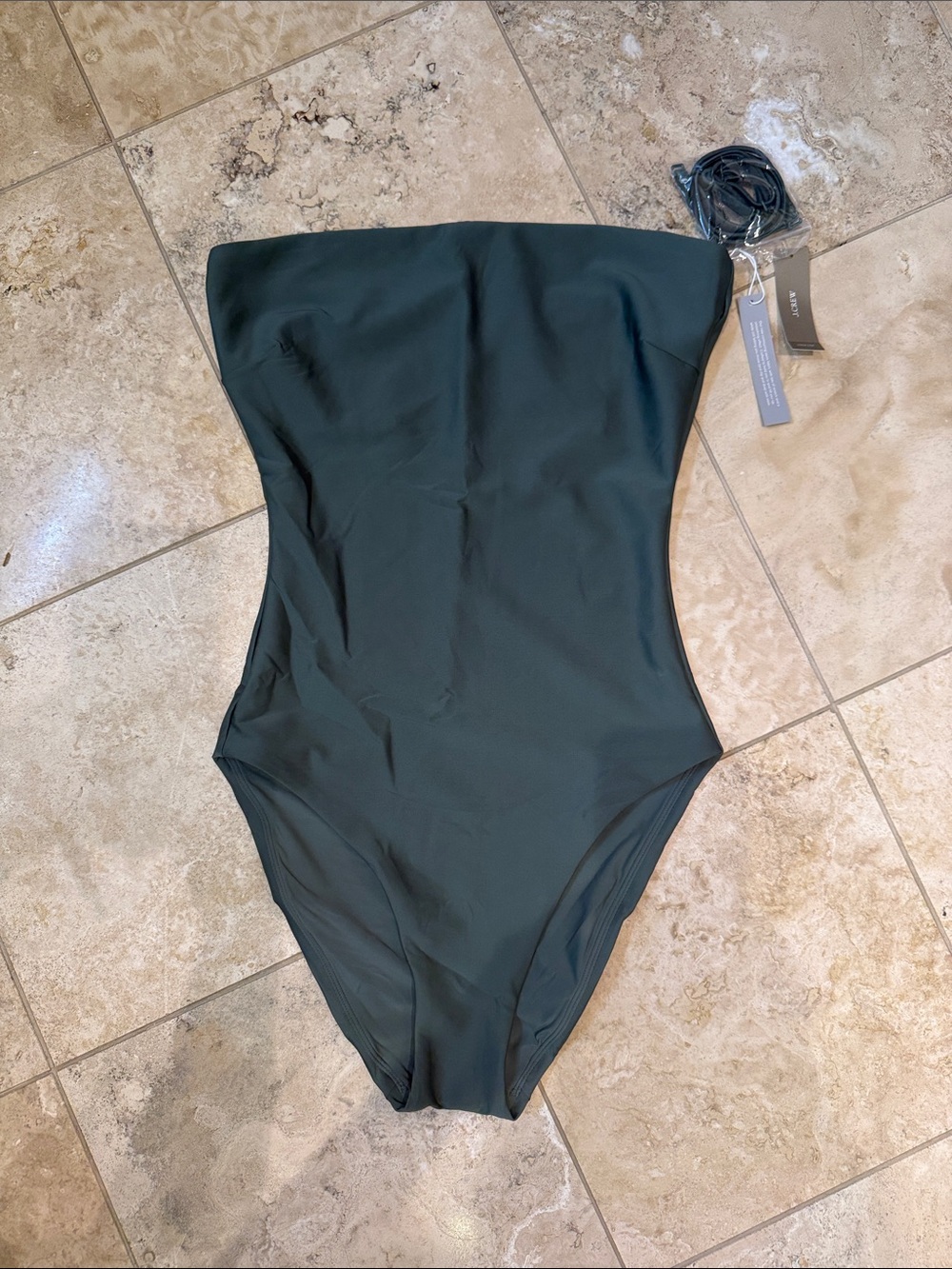 NWT J. Crew Gemma bandeau one piece sculpt swimsuit size 10